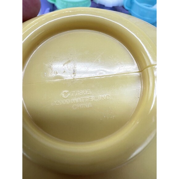 Vintage 2000 Fisher Price Musical Tea Set Dishes Cups Plates Spoons Platter - Picture 4 of 9